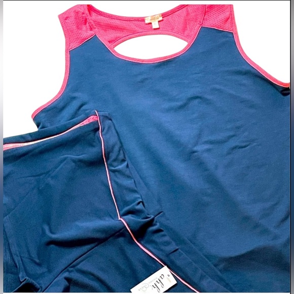 RHONDA SHEAR TWO-PIECE PAJAMA SET  SHORT PANTS WOMENS NAVY BLUE COLOR SIZE XL - Picture 6 of 14